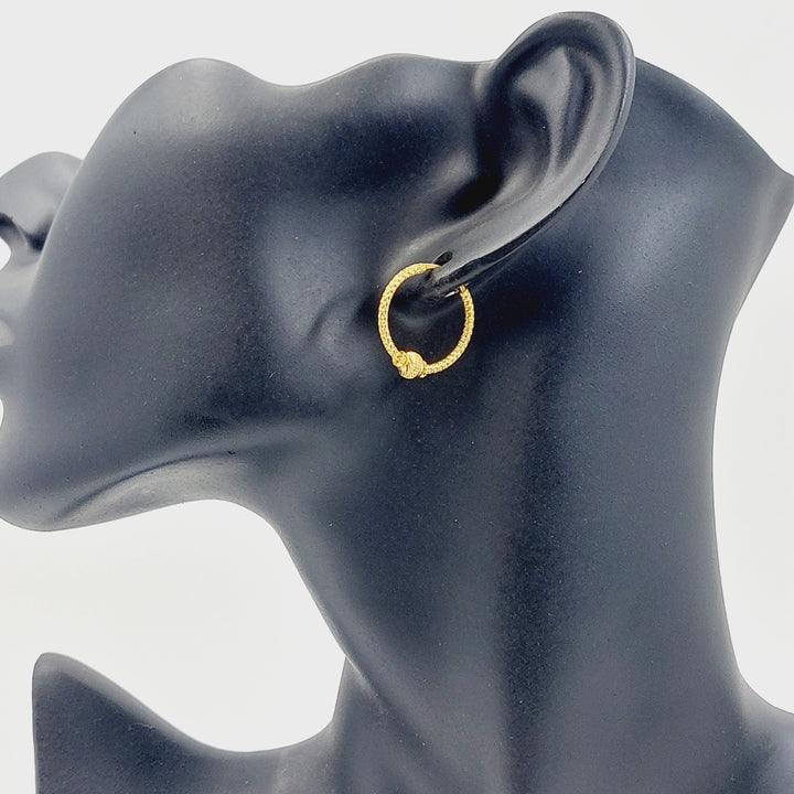 Hoop Earrings Made of 21K Gold by Saeed Jewelry 
