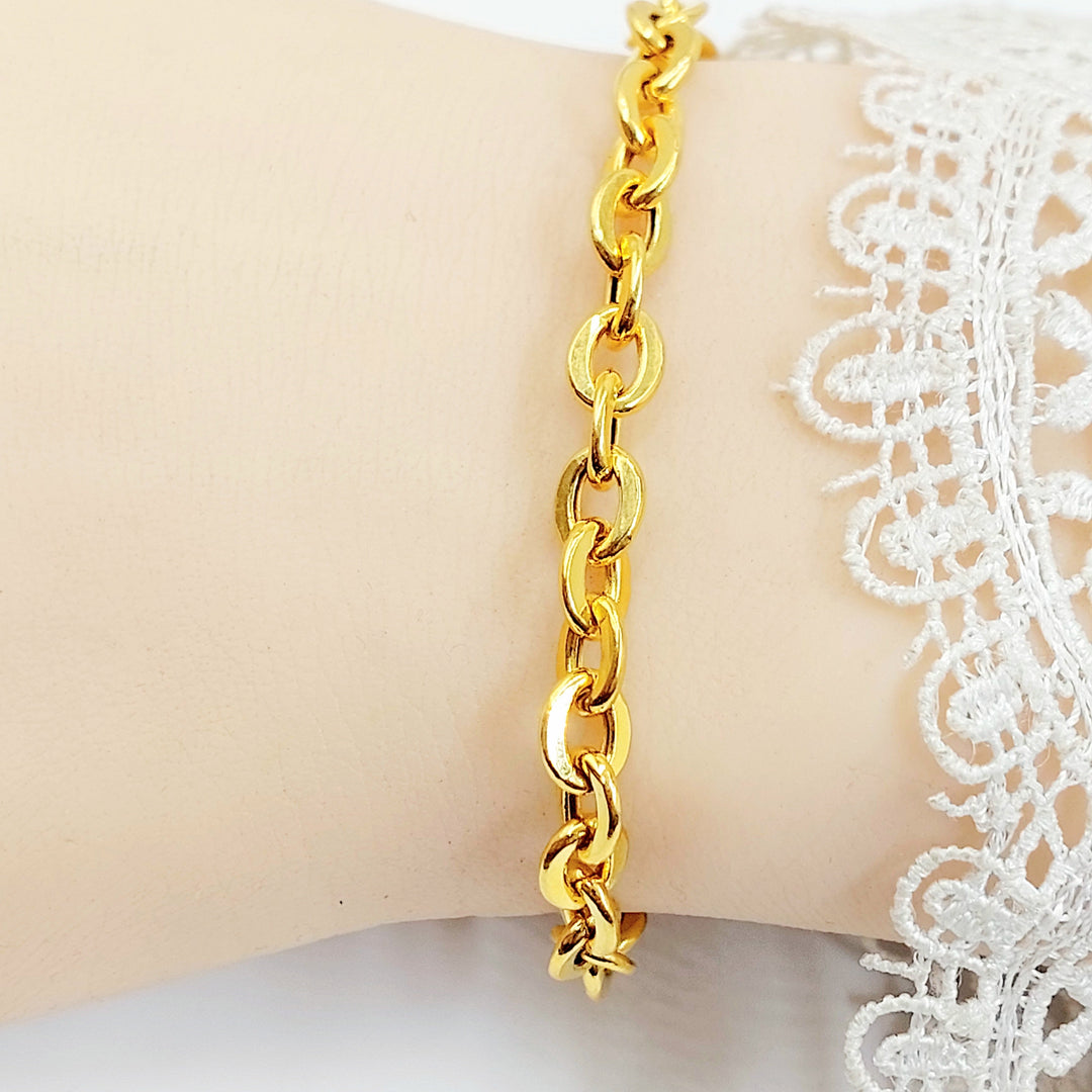 Deluxe Rounded Bracelet Made of 21K Gold by Saeed Jewelry 