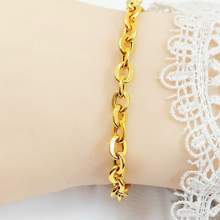 Deluxe Rounded Bracelet Made of 21K Gold by Saeed Jewelry 