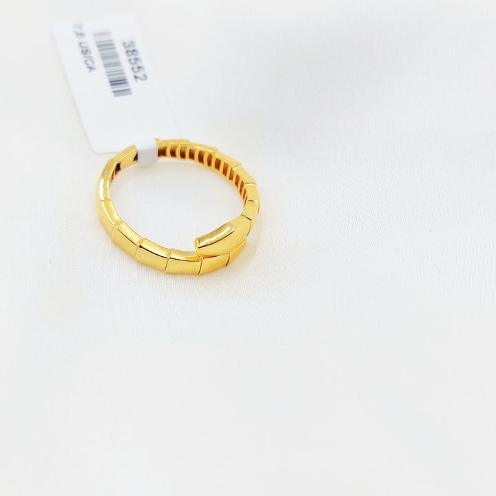 21K Gold Textured Wrap Ring