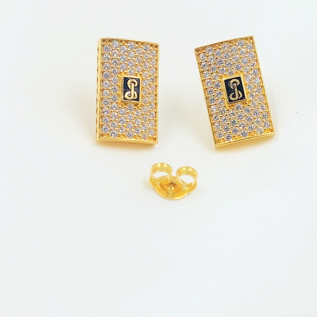 Zircon Studded Cuban Links Earrings
