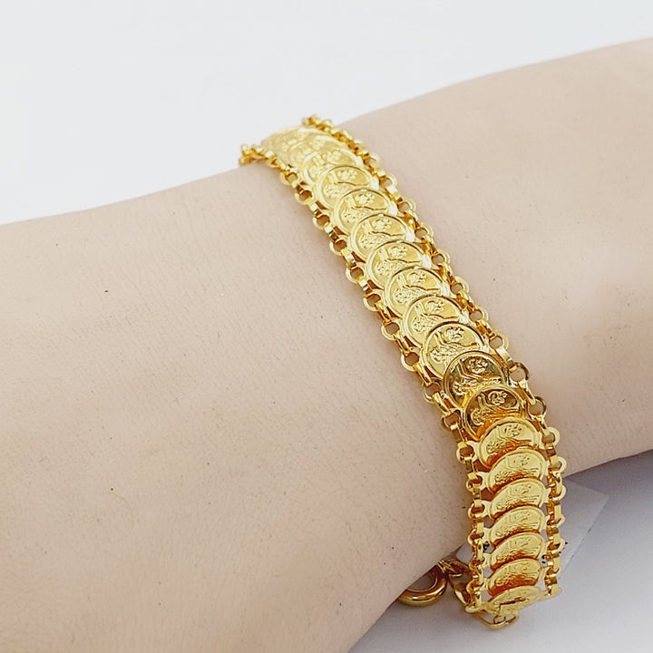 Eighths Rashadi Bracelet Made of 21K Gold by Saeed Jewelry 