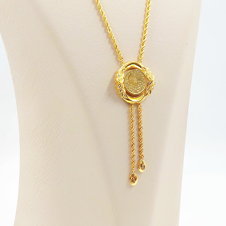 Rashadi Balls Necklace Made of 21K Gold by Saeed Jewelry 