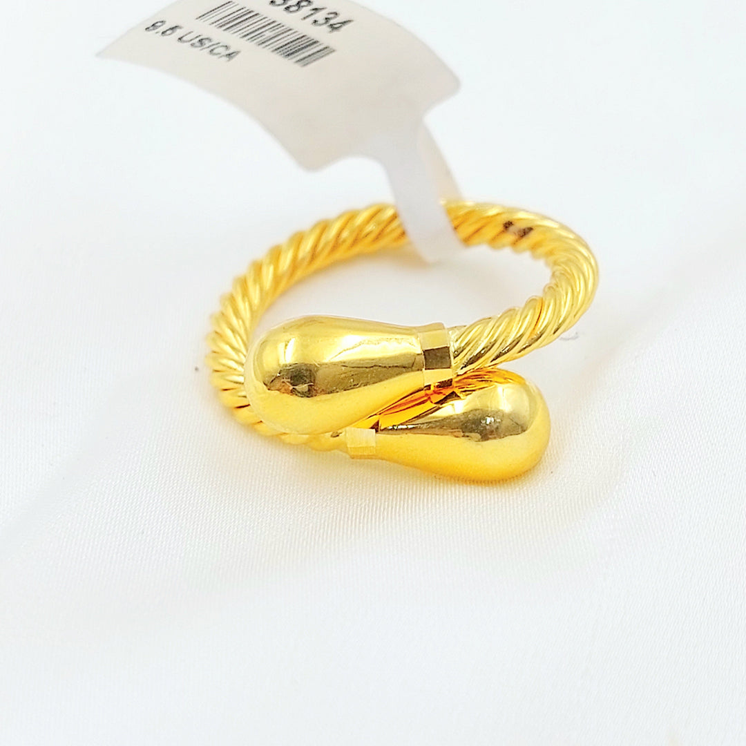 Deluxe Twisted Ring Made of 21K Gold by Saeed Jewelry 