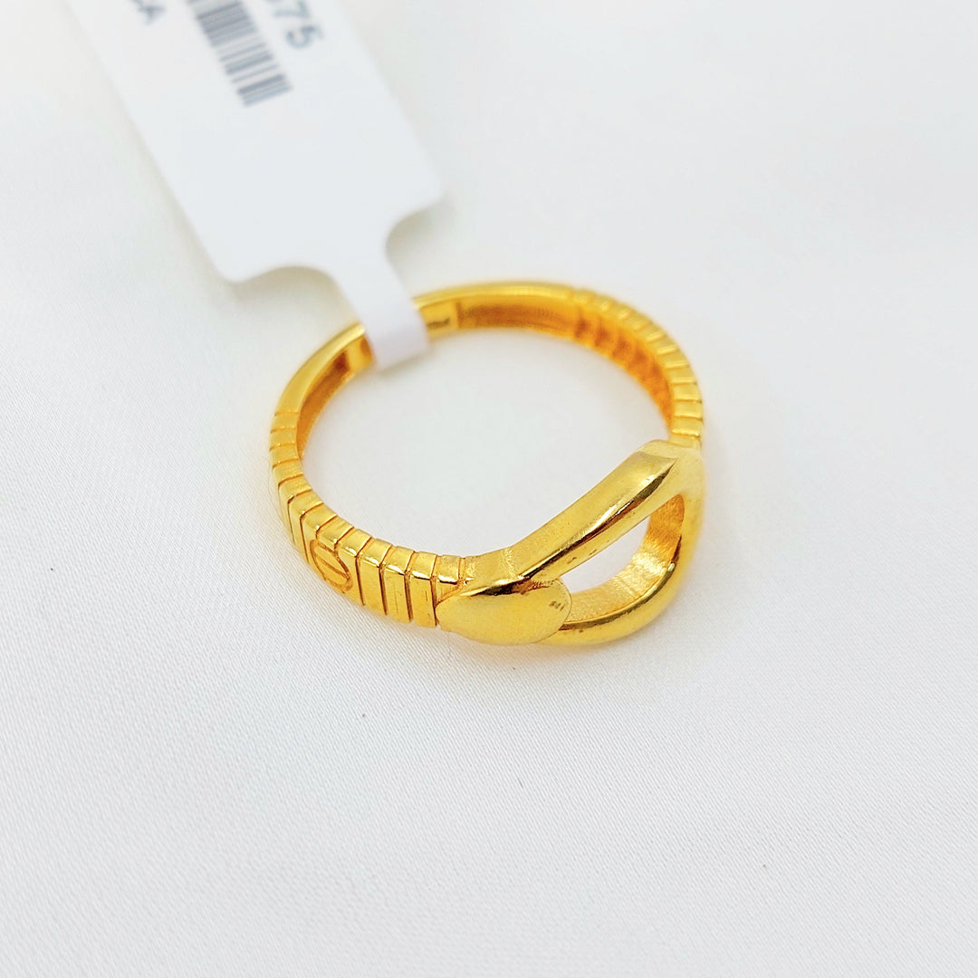 21K Gold Oval Link Ring