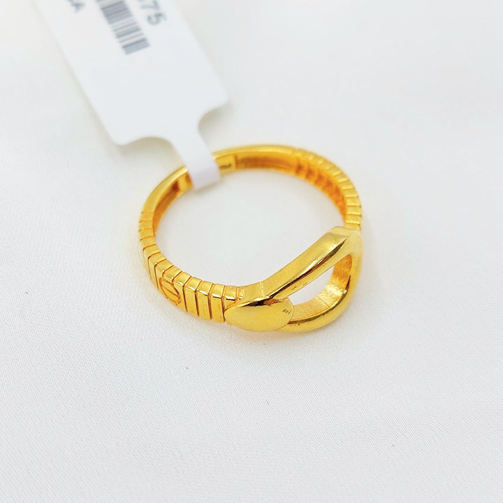 21K Gold Oval Link Ring