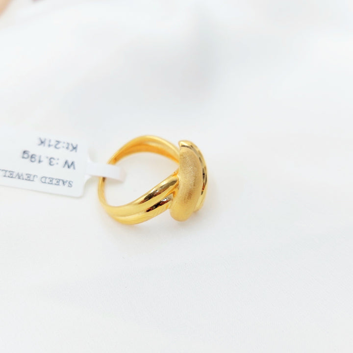 21K Gold Wave Wrap Ring