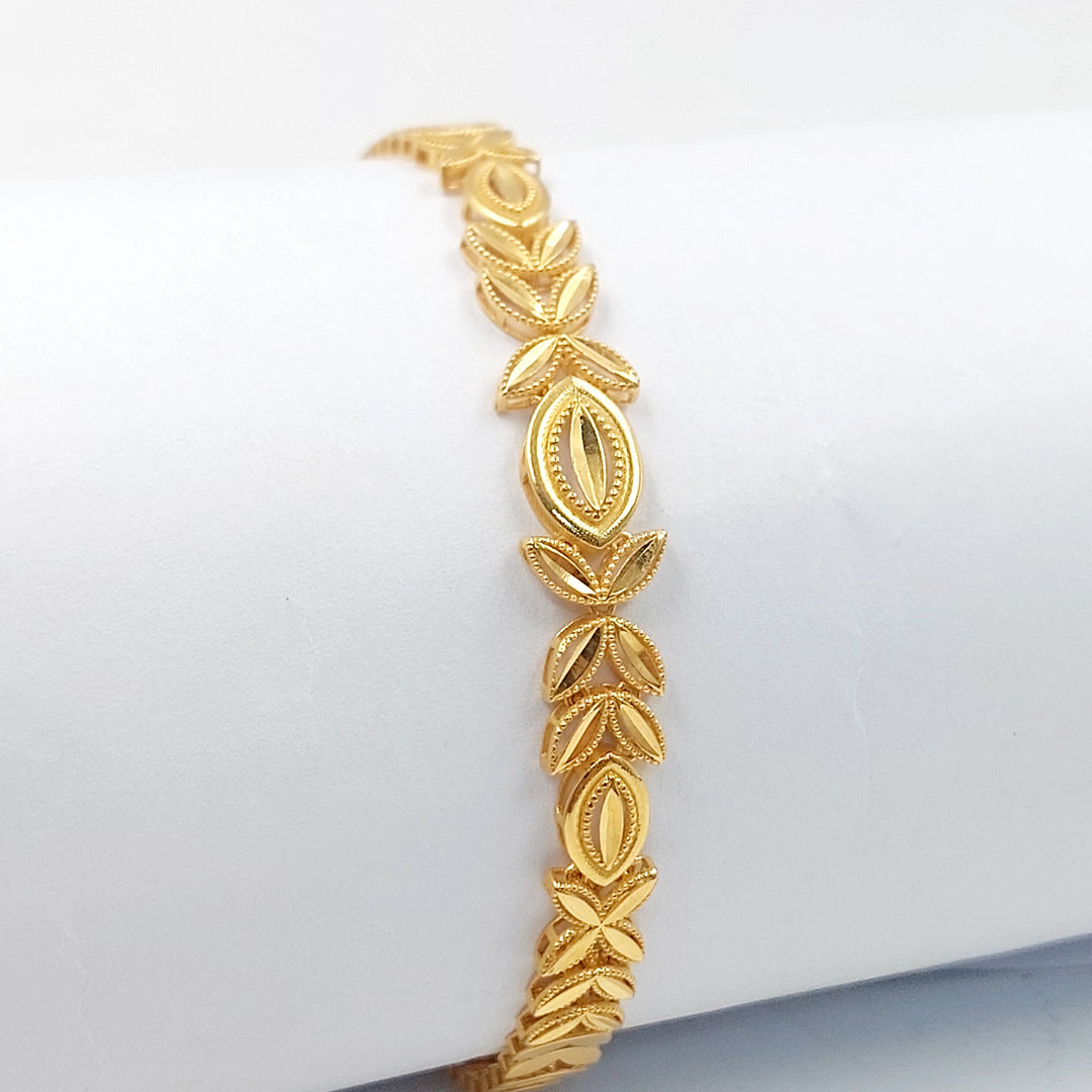 21K اسوارة ورق الشجر-مجوهرات الشيخ سعيد-Saeed Jewelry 