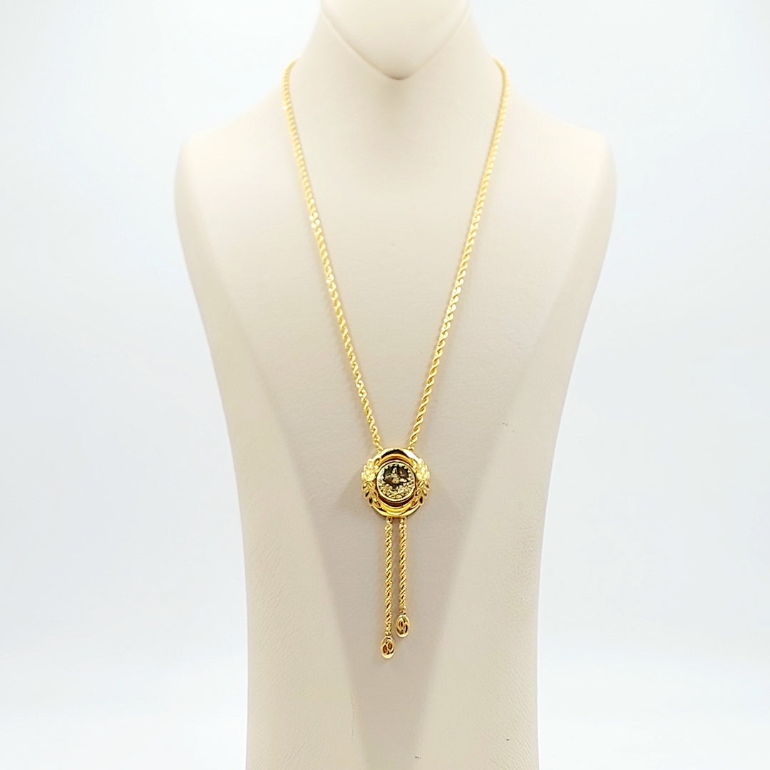 Rashadi Balls Necklace Made of 21K Gold by Saeed Jewelry 