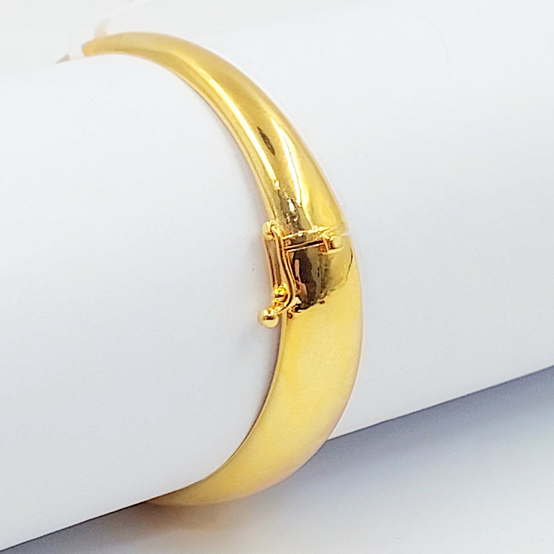 Plain Bangle Bracelet Made of 21K Gold by Saeed Jewelry 