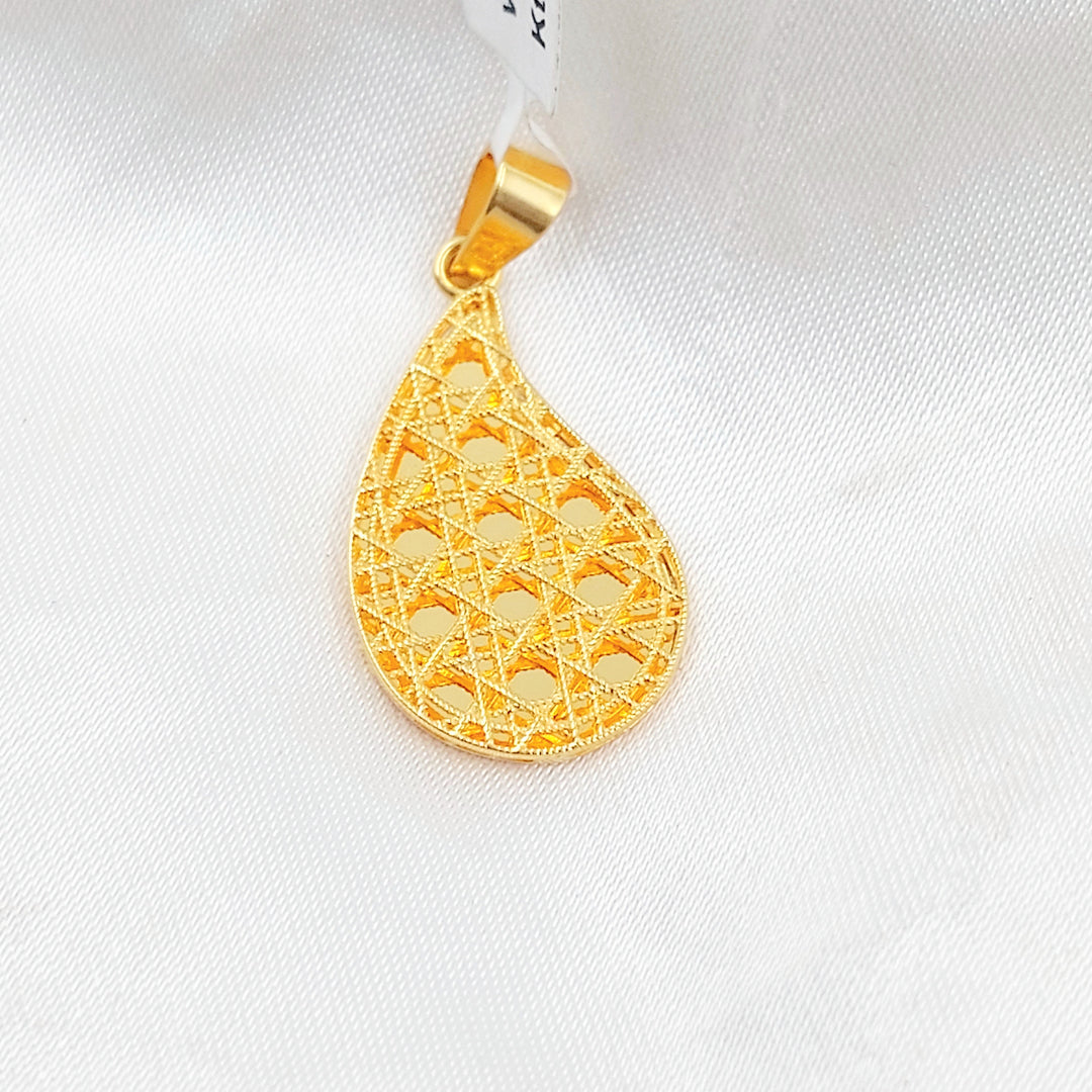 Deluxe Tears Pendant Made of 21K Gold by Saeed Jewelry 