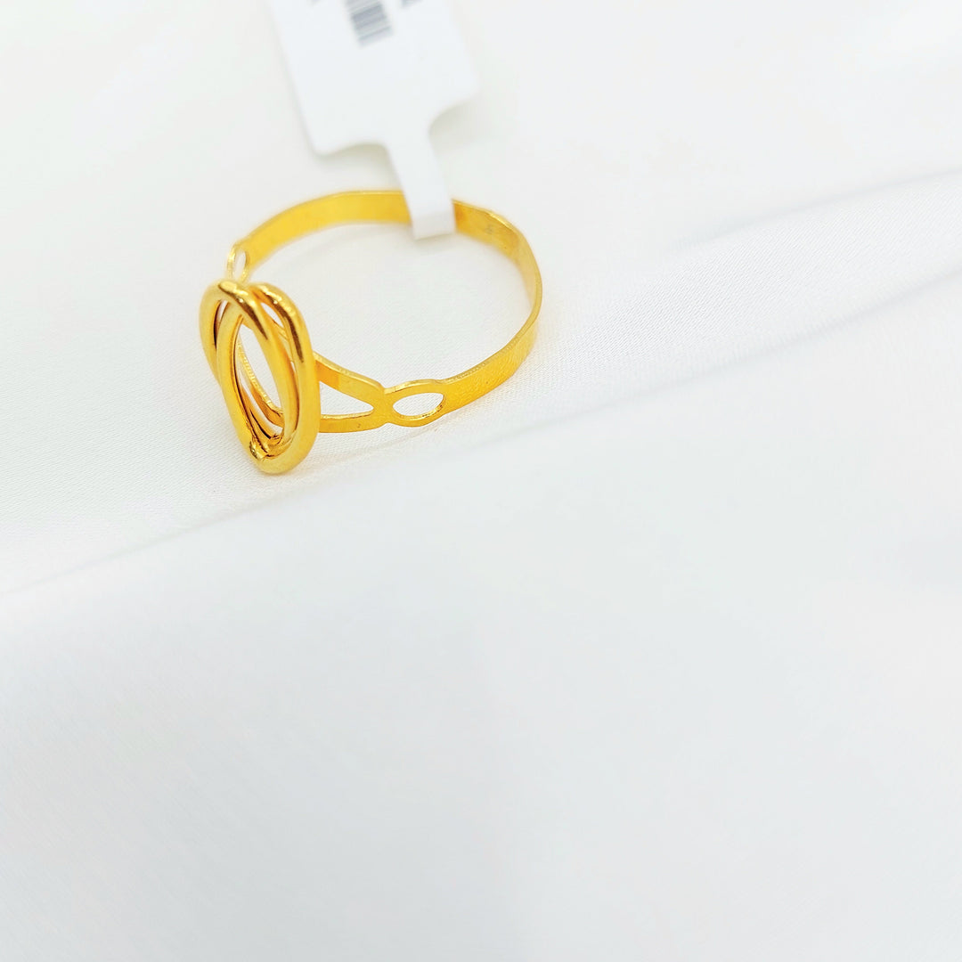 21K Gold Circular Openwork Ring