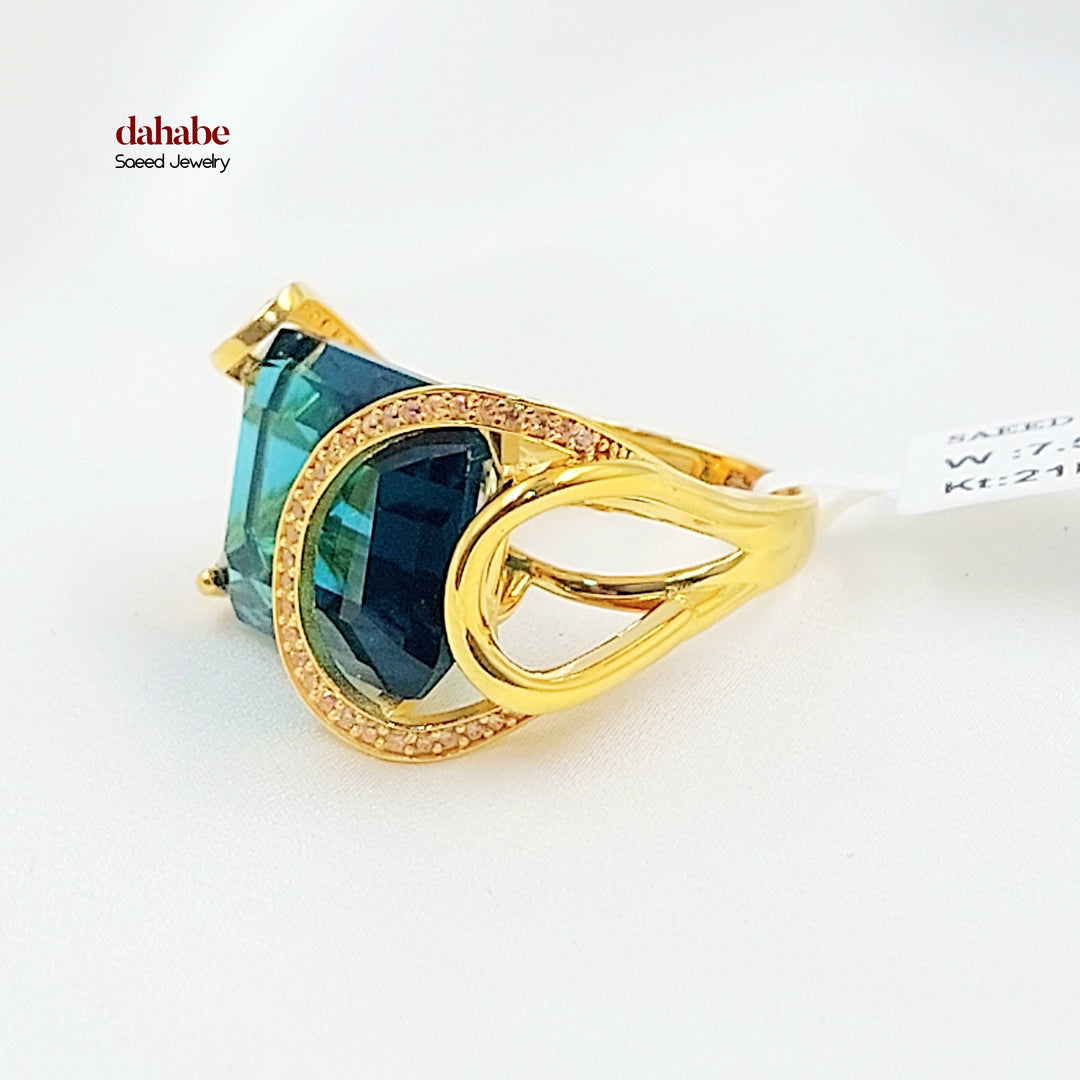 Zircon Studded Deluxe Ring