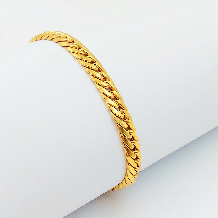 Deluxe Cuban Links Bracelet Made of 21K Gold by Saeed Jewelry 