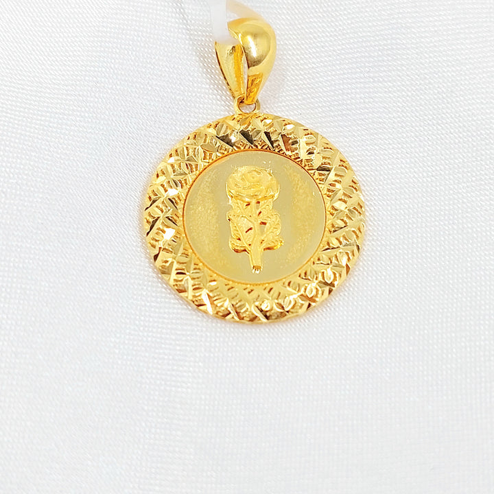 Deluxe Ounce Pendant Made of 21K Gold by Saeed Jewelry 