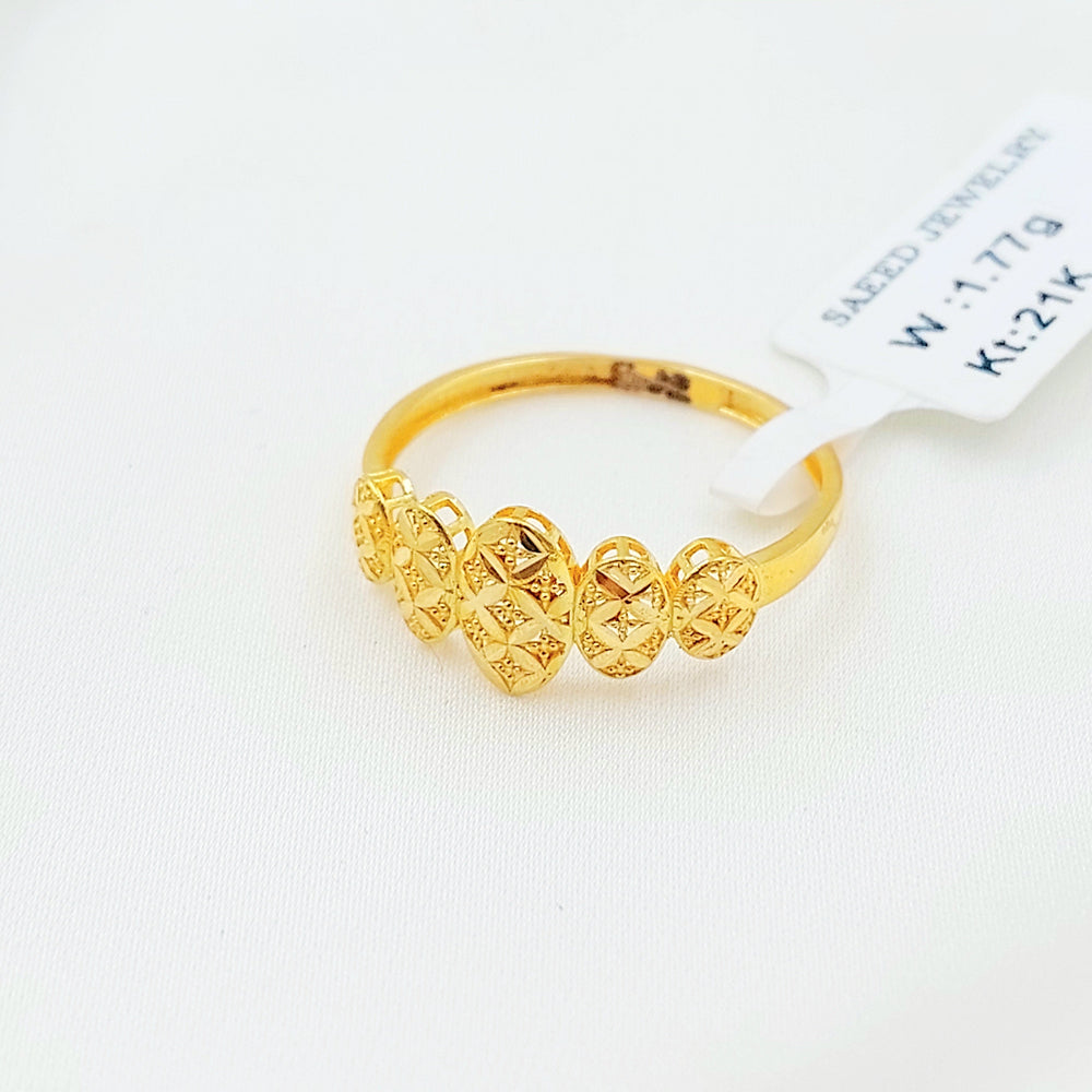 Light Deluxe Ring Made of 21K Gold by Saeed Jewelry 