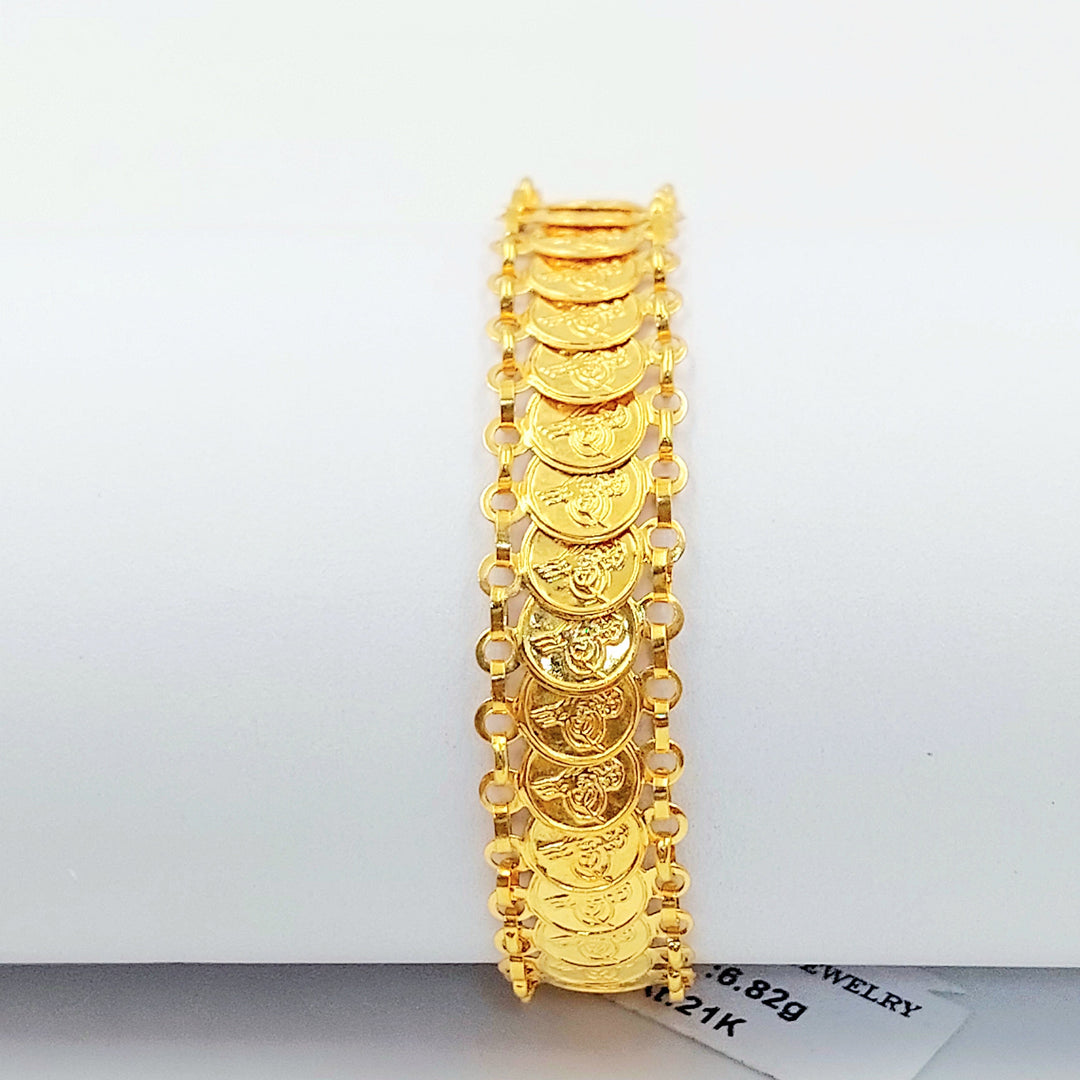 Eighths Rashadi Bracelet Made of 21K Gold by Saeed Jewelry 