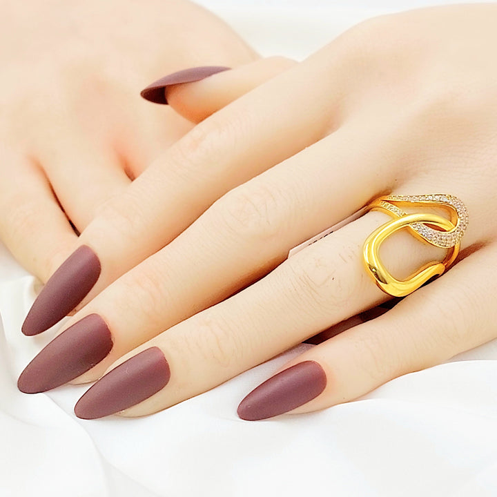 Zircon Studded Deluxe Ring