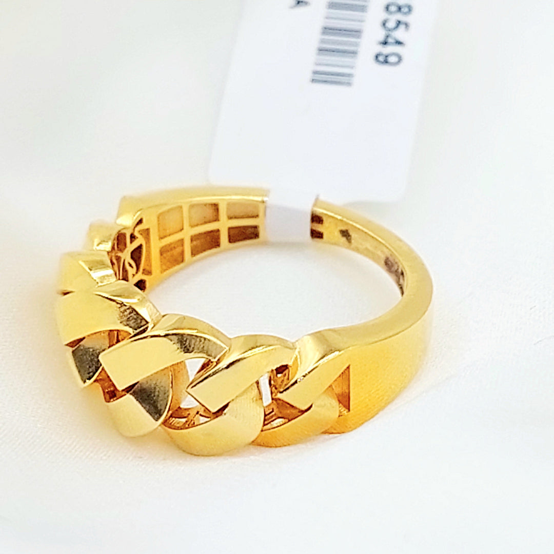 21K Gold Cuban Link Ring
