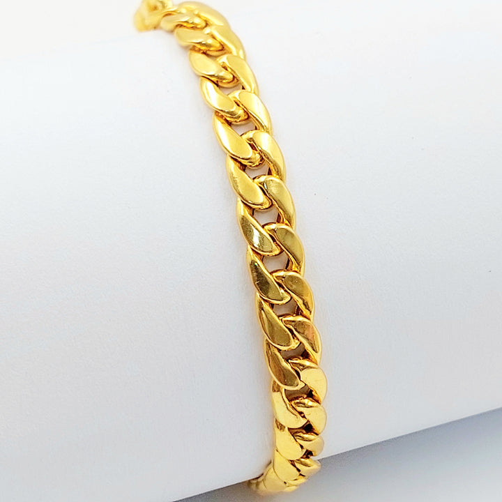 Cuban Links Bracelet Made of 21K Gold by Saeed Jewelry 