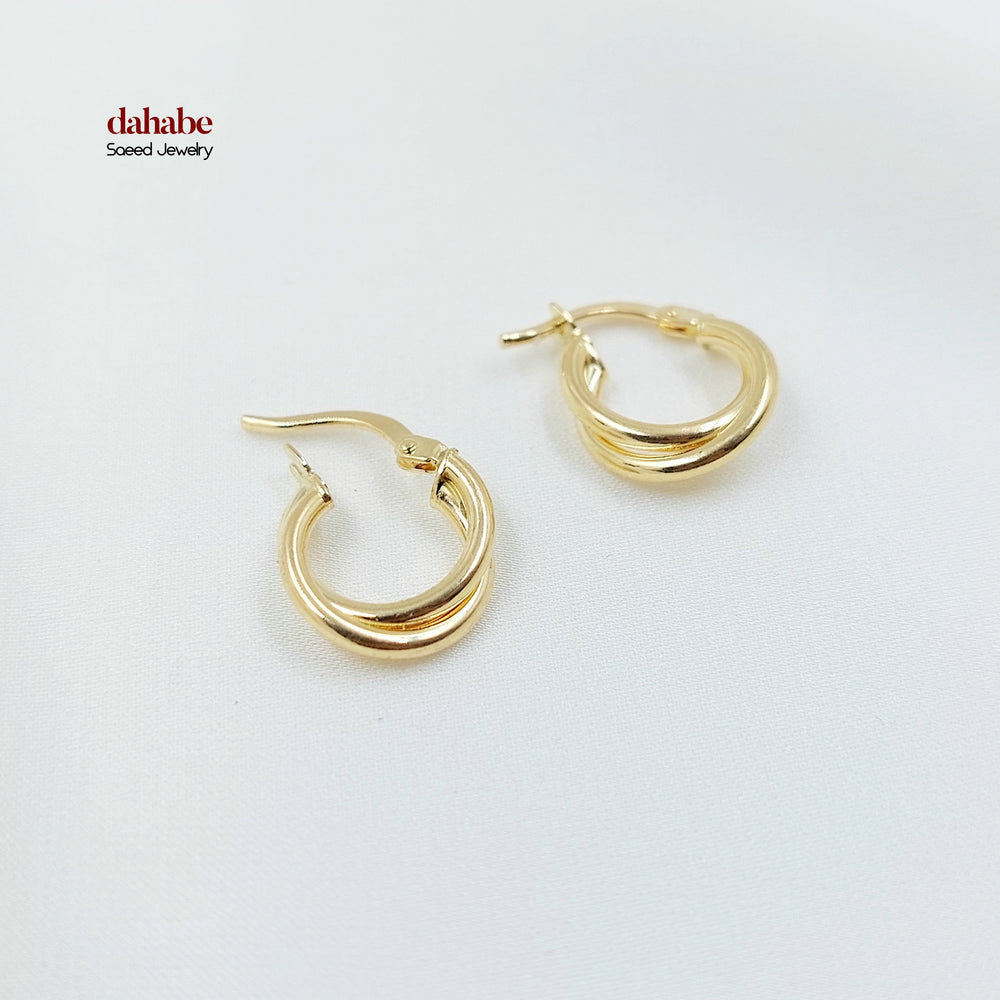 18K حلق ذبلة اطفال-مجوهرات الشيخ سعيد-Saeed Jewelry 