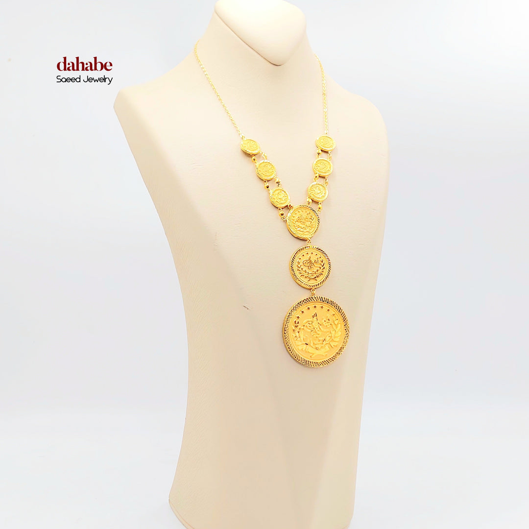 21K Gold Ottoman Medallion Necklace
