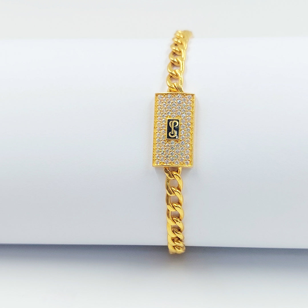 Zircon Studded Cuban Links Bracelet