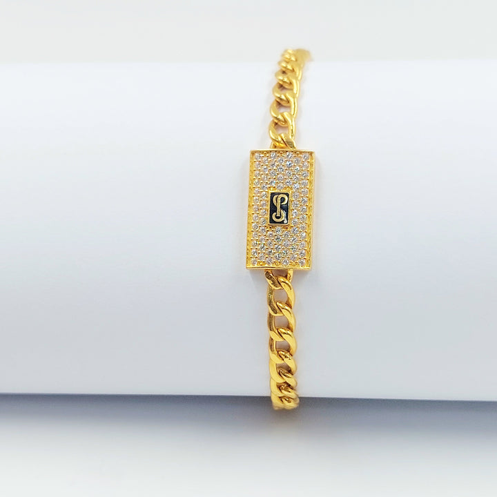 Zircon Studded Cuban Links Bracelet