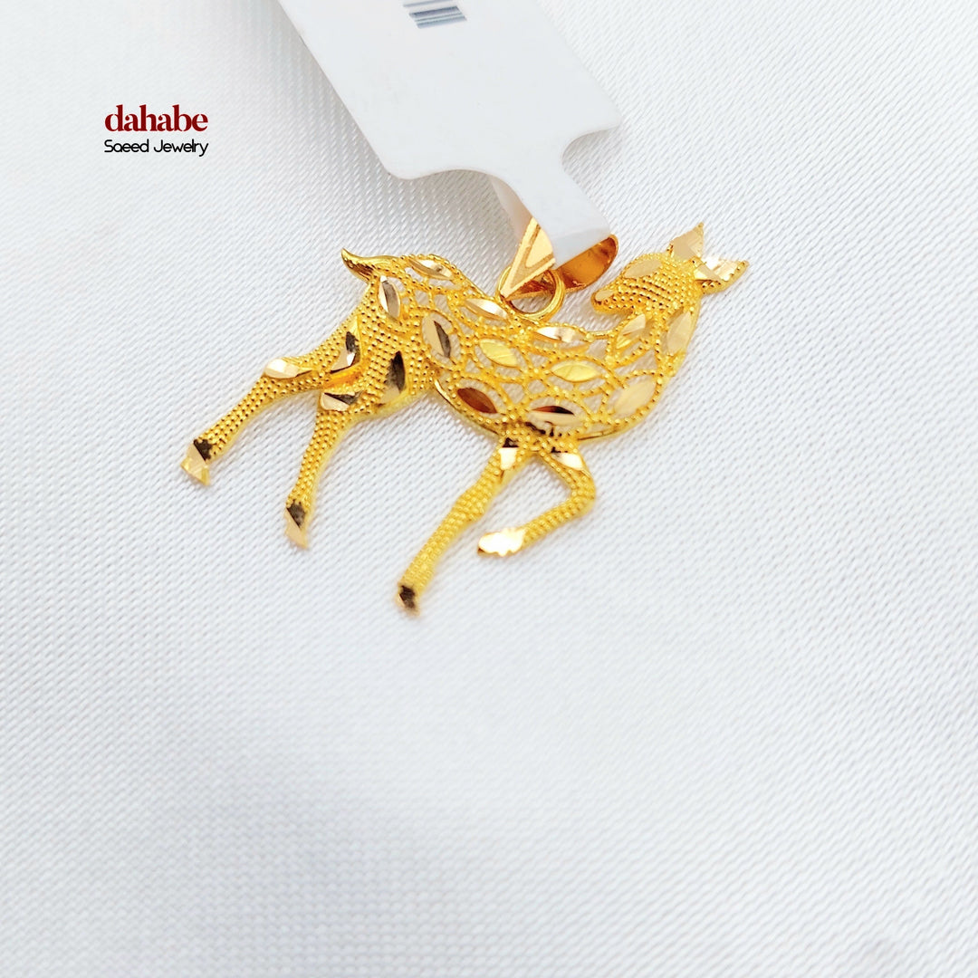 21K تعليقة غزال اكسترا-مجوهرات الشيخ سعيد-Saeed Jewelry 