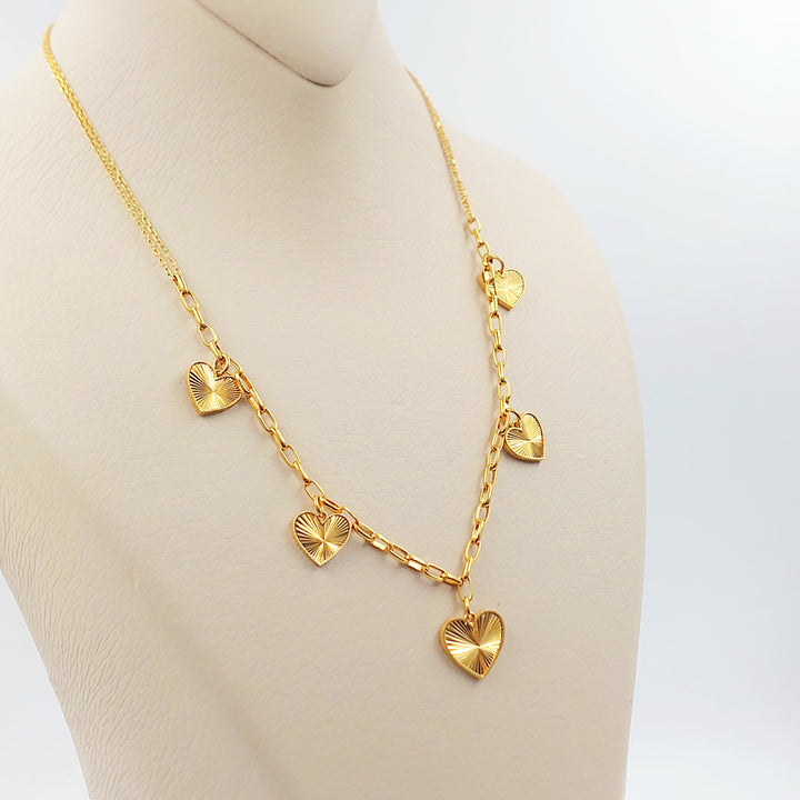 Heart Joy Necklace Made of 21K Gold by Saeed Jewelry 
