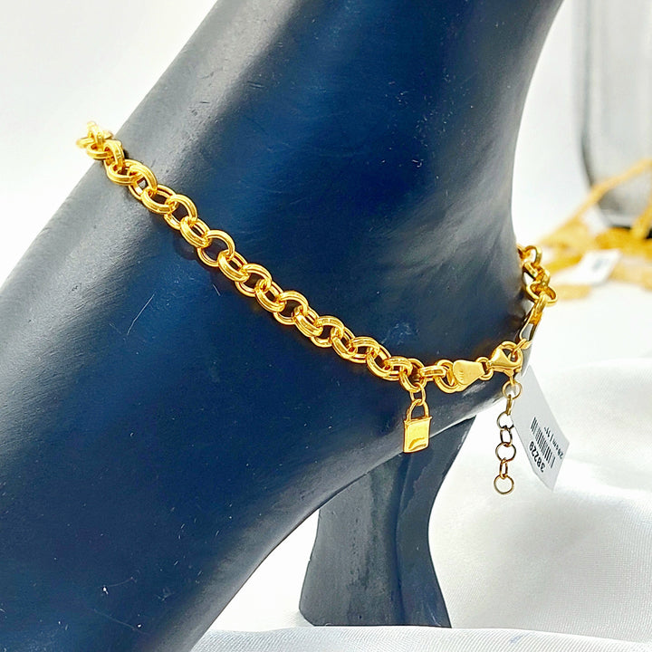 Zircon Studded Heart Anklet