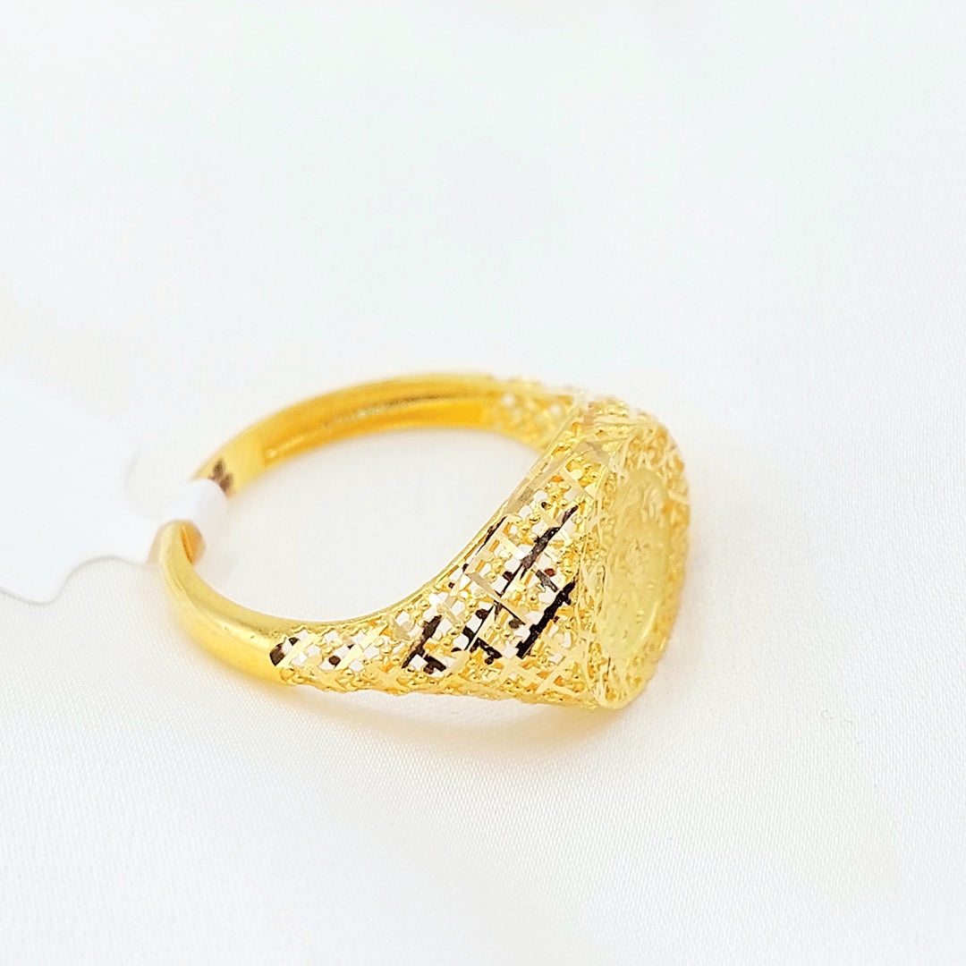 21K Gold Ottoman Coin-Inspired Signet Ring