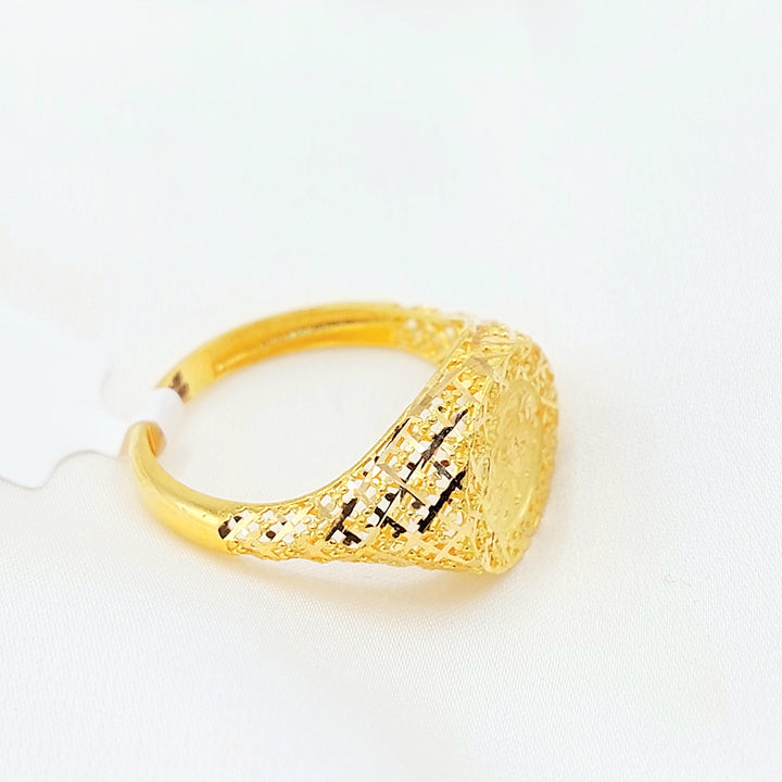 21K Gold Ottoman Coin-Inspired Signet Ring