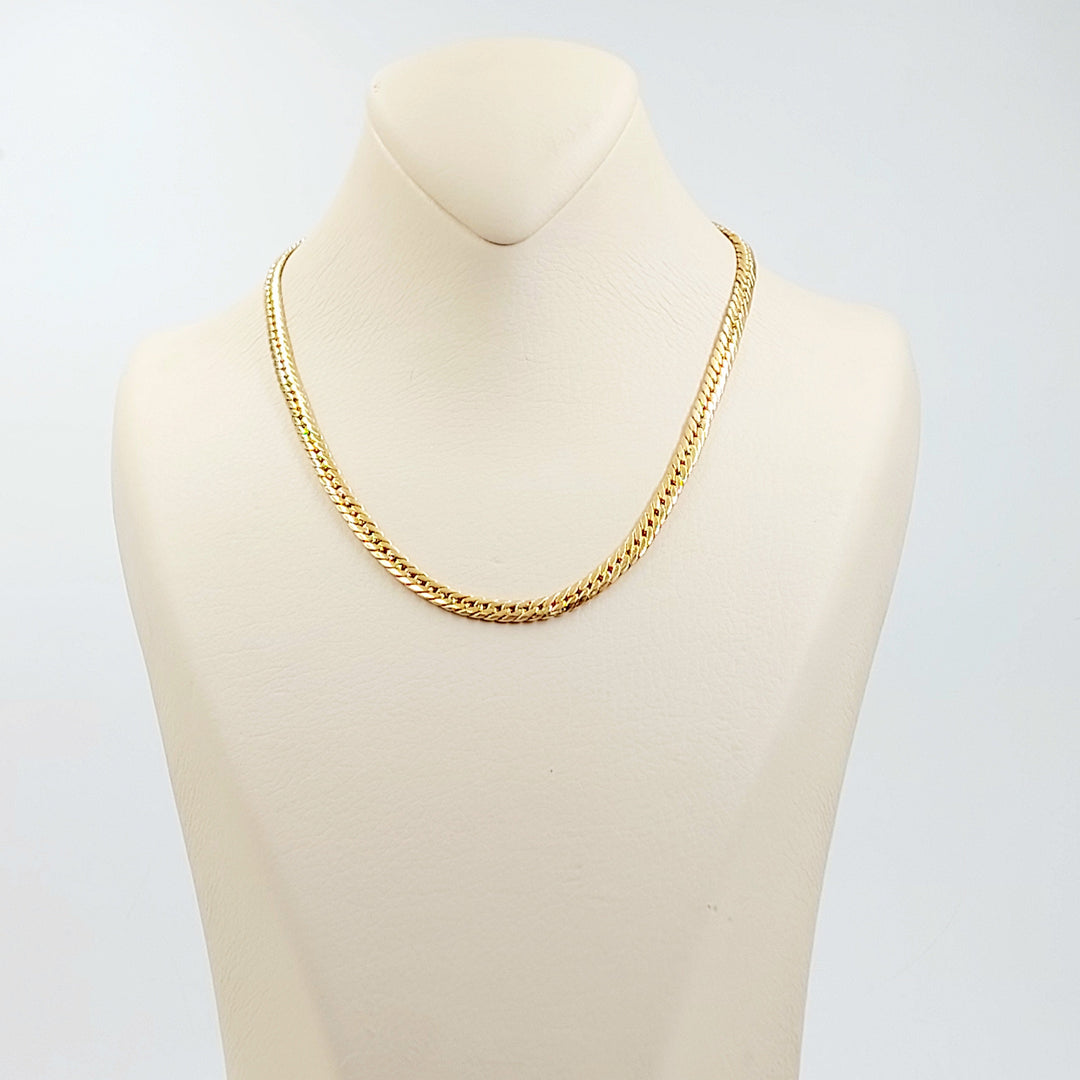 Flat Necklace Made of 21K Gold by Saeed Jewelry 
