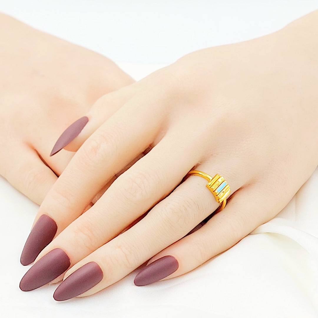 Deluxe Ring Made of 21K Gold by Saeed Jewelry 