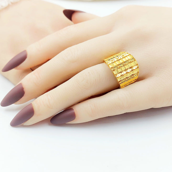 Deluxe Deluxe Ring Made of 21K Gold by Saeed Jewelry 