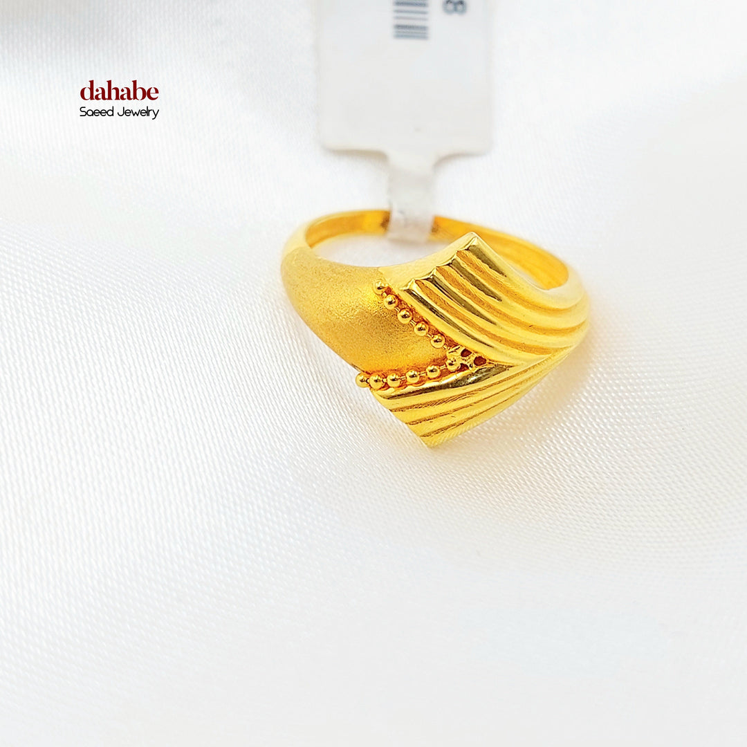 21K Gold Crossover Ring