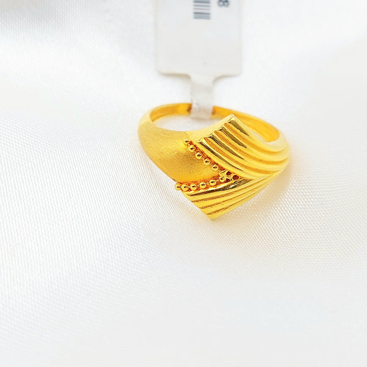 21K Gold Crossover Ring