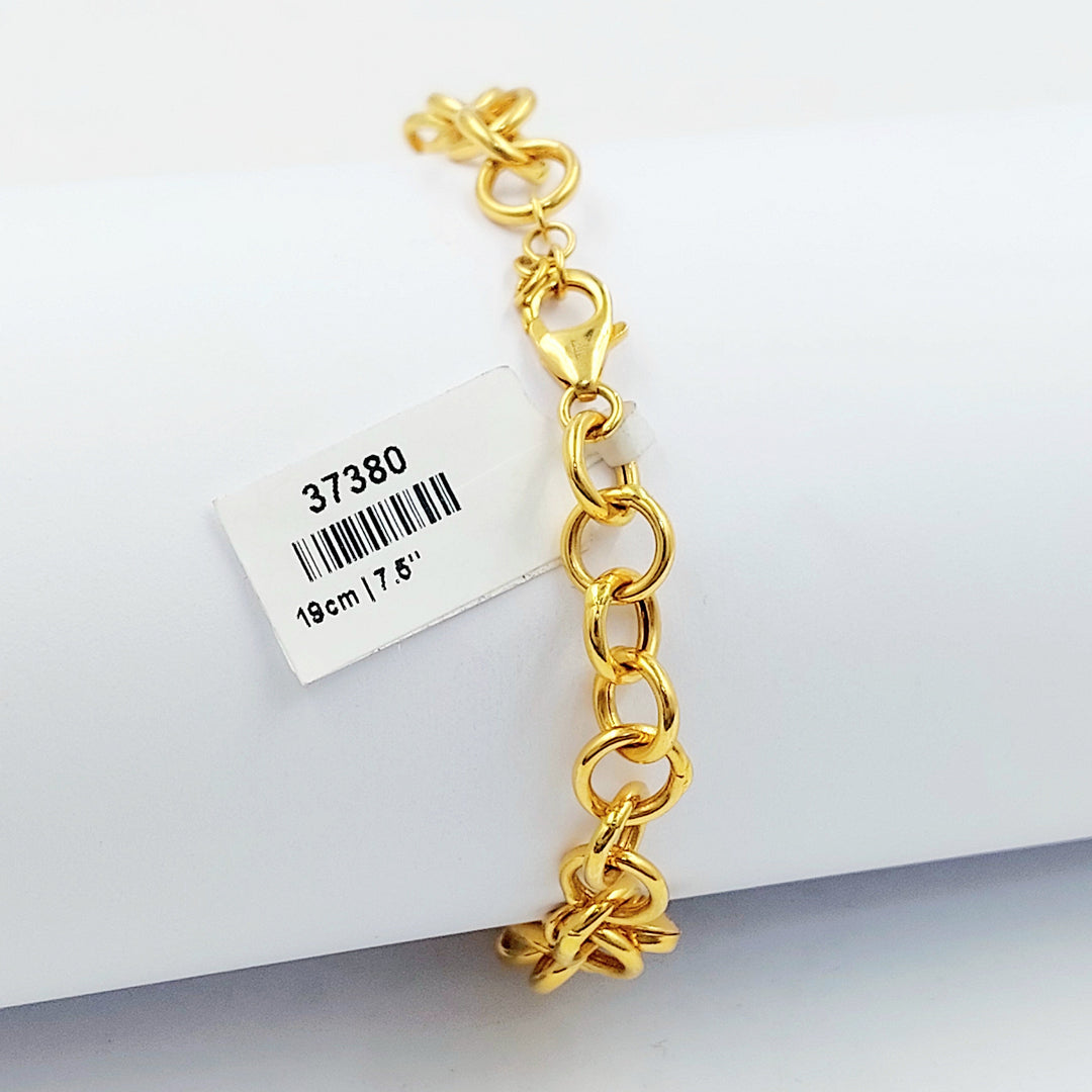 Butterfly Cuban Links Bracelet Made of 21K Gold by Saeed Jewelry 