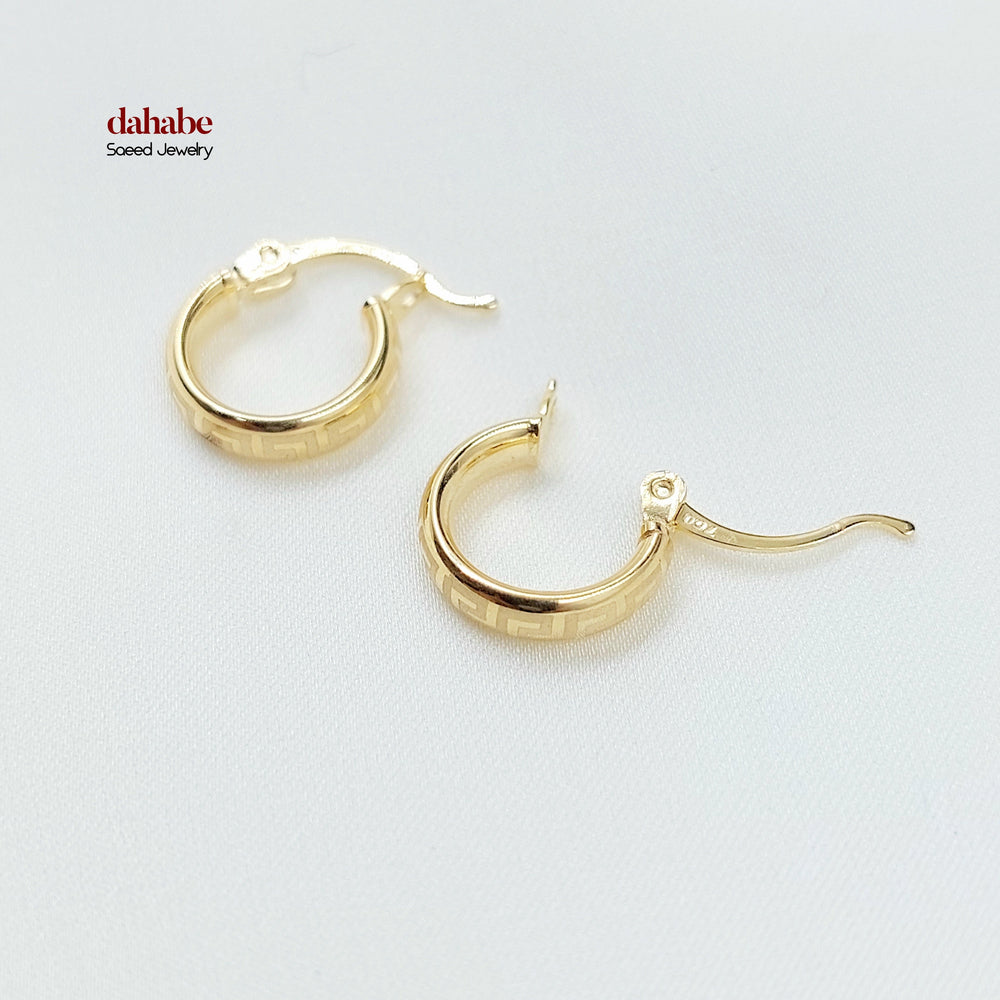 18K حلق ذبلة اطفال-مجوهرات الشيخ سعيد-Saeed Jewelry 