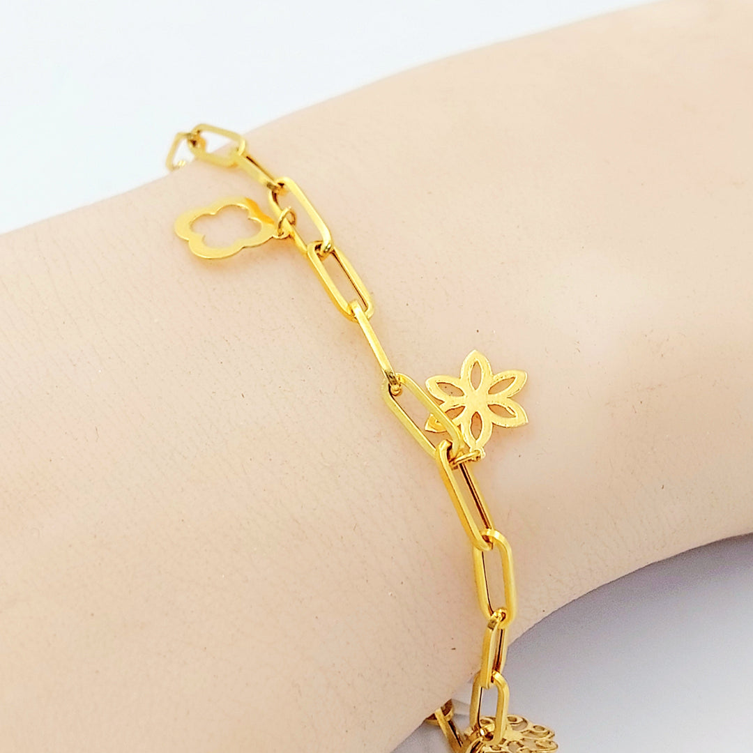 Dandash Bracelet Made of 21K Gold by Saeed Jewelry 