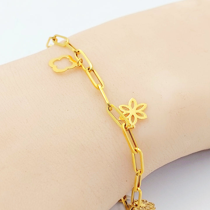 Dandash Bracelet Made of 21K Gold by Saeed Jewelry 