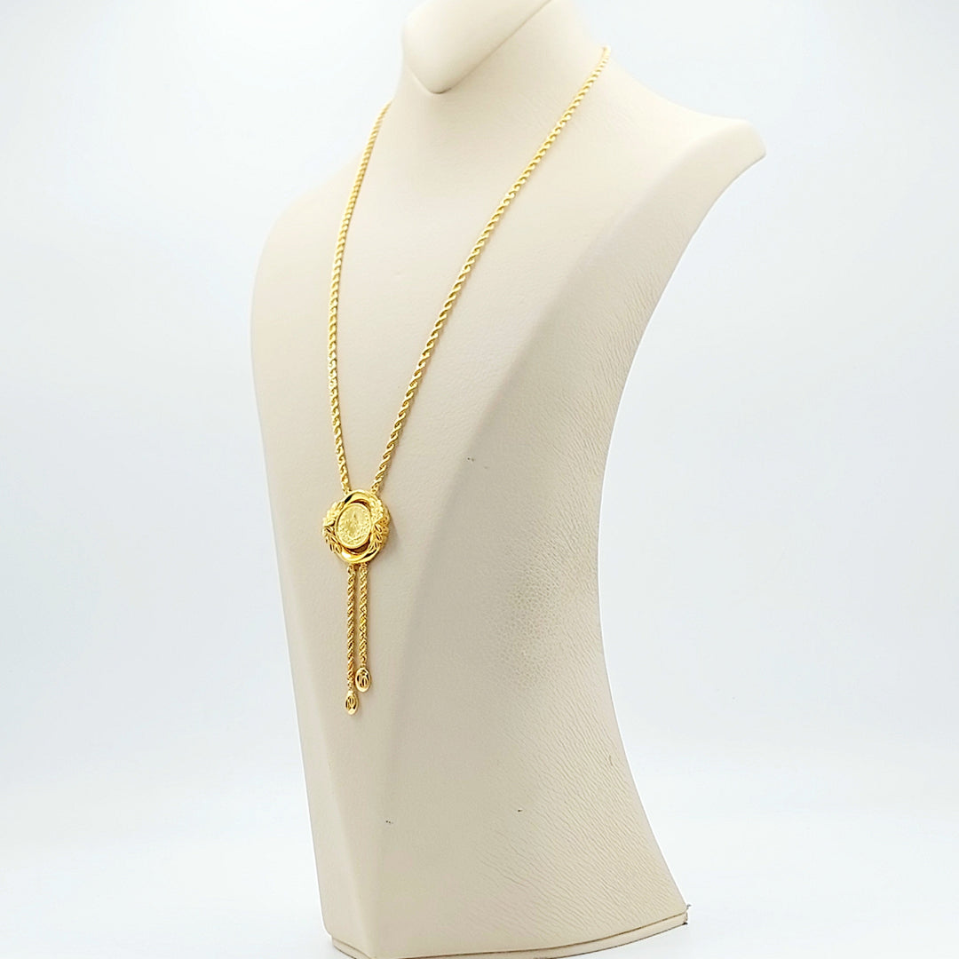Rashadi Balls Necklace Made of 21K Gold by Saeed Jewelry 