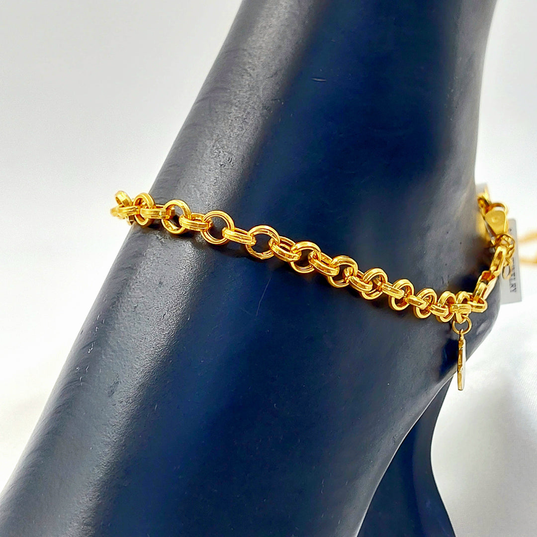 Zircon Studded Heart Anklet