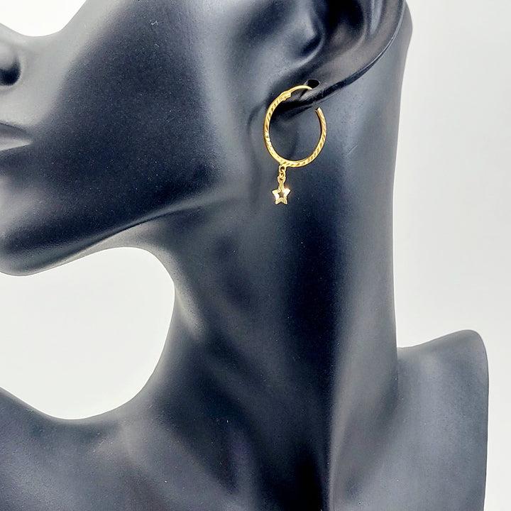 Hoop Earrings Made of 21K Gold by Saeed Jewelry 