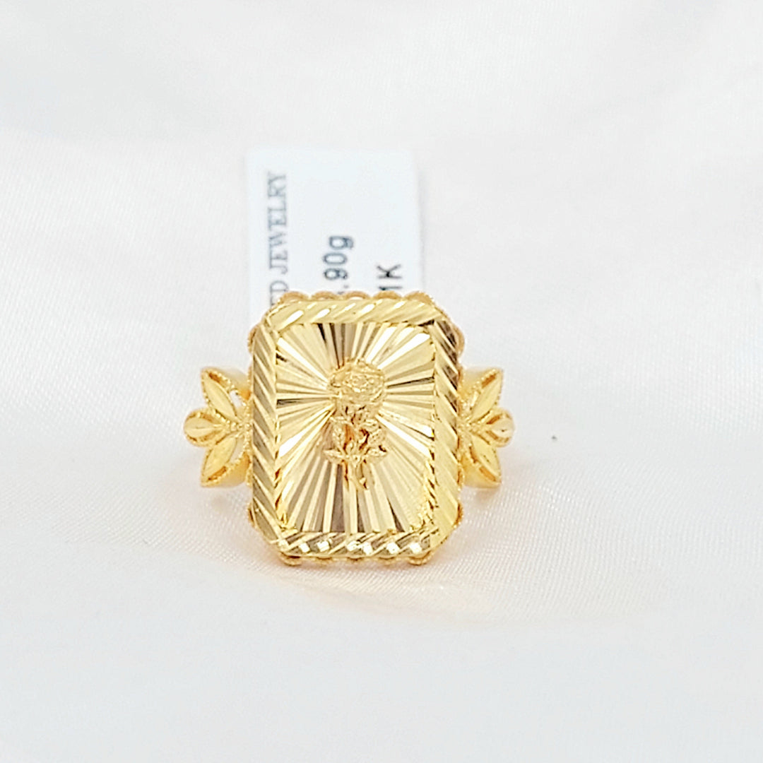 Deluxe Ounce Ring Made of 21K Gold by Saeed Jewelry 