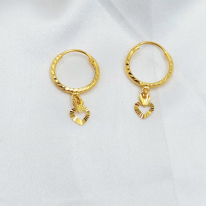 Hoop Earrings Made of 21K Gold by Saeed Jewelry 
