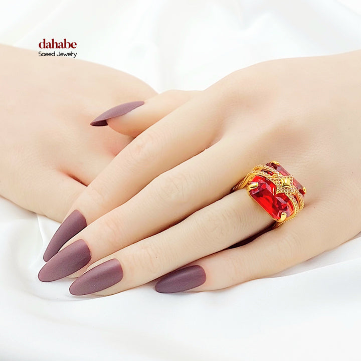 Zircon Studded Deluxe Ring