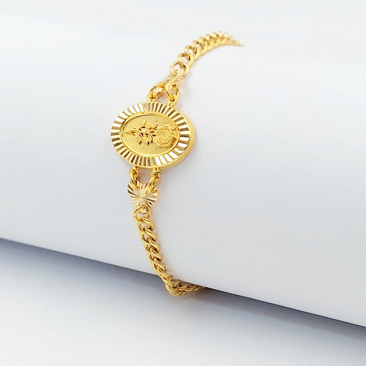 Ounce Bracelet Made of 21K Gold by Saeed Jewelry 