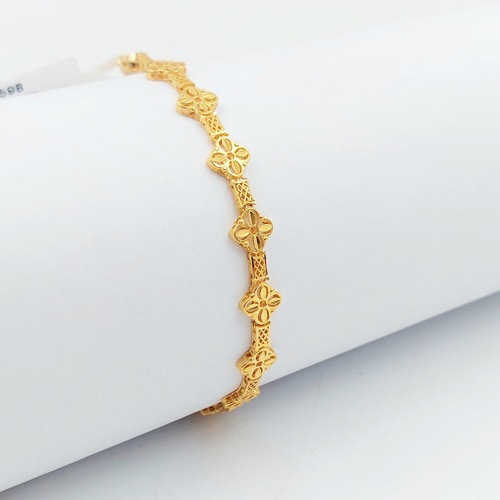Rose Bracelet Made of 21K Gold by Saeed Jewelry 